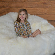 Load image into Gallery viewer, ivory sheepskin bean bag