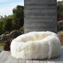 Load image into Gallery viewer, Ivory Sheepskin Beanbag