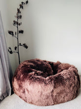 Load image into Gallery viewer, Chocolate Brown Sheepskin Beanbag