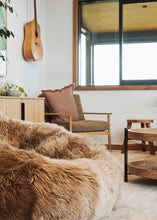 Load image into Gallery viewer, Light Brown Sheepskin Beanbag