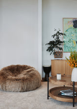 Load image into Gallery viewer, Light Brown Sheepskin Beanbag