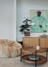 Load image into Gallery viewer, Champagne Sheepskin Beanbag