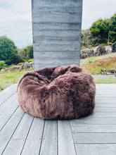 Load image into Gallery viewer, Chocolate Brown Sheepskin Beanbag