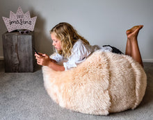 Load image into Gallery viewer, Blush Sheepskin Beanbag