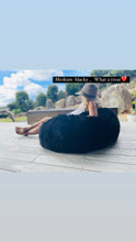 Load image into Gallery viewer, Black Sheepskin Beanbag