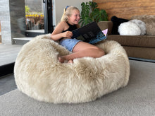 Load image into Gallery viewer, Champagne Sheepskin Beanbag

